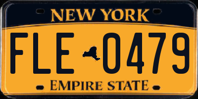 NY license plate FLE0479
