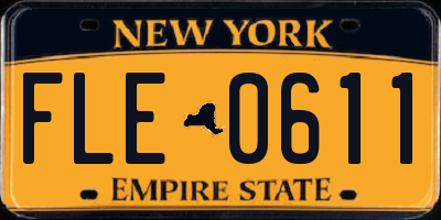 NY license plate FLE0611