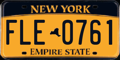 NY license plate FLE0761