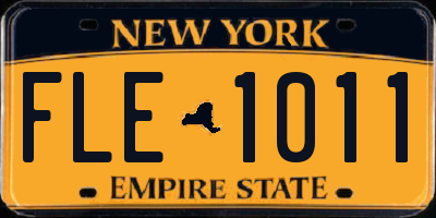 NY license plate FLE1011