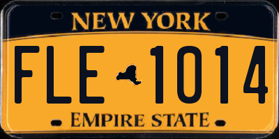 NY license plate FLE1014