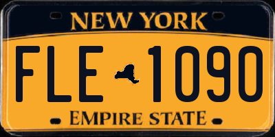 NY license plate FLE1090