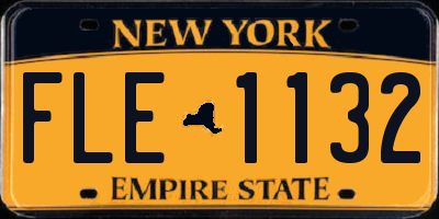 NY license plate FLE1132