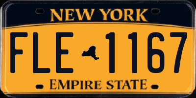 NY license plate FLE1167