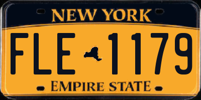 NY license plate FLE1179