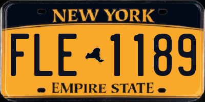 NY license plate FLE1189