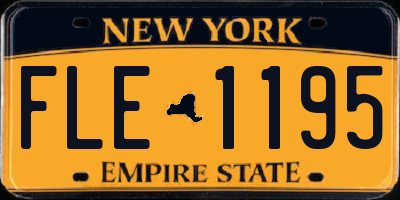 NY license plate FLE1195