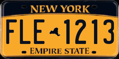 NY license plate FLE1213