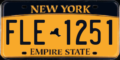 NY license plate FLE1251