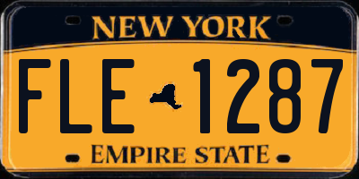 NY license plate FLE1287