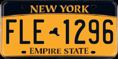 NY license plate FLE1296
