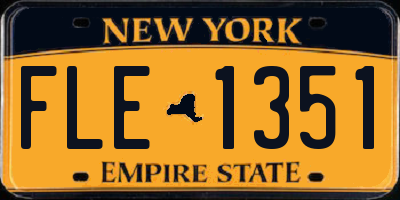 NY license plate FLE1351