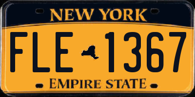 NY license plate FLE1367