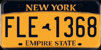 NY license plate FLE1368