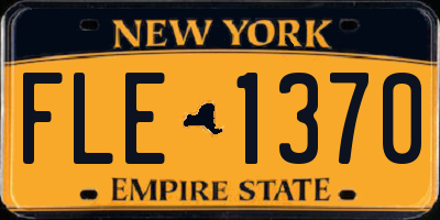 NY license plate FLE1370