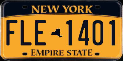 NY license plate FLE1401