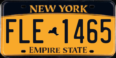 NY license plate FLE1465