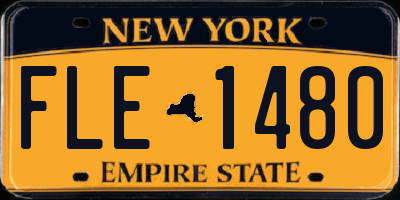 NY license plate FLE1480