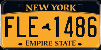 NY license plate FLE1486