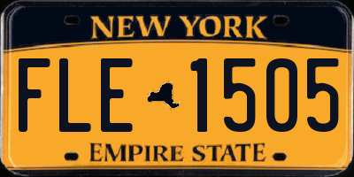 NY license plate FLE1505