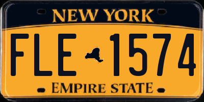 NY license plate FLE1574