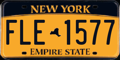 NY license plate FLE1577