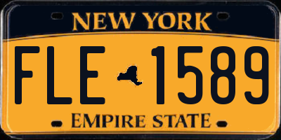 NY license plate FLE1589