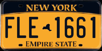 NY license plate FLE1661