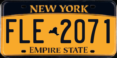 NY license plate FLE2071