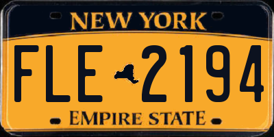 NY license plate FLE2194