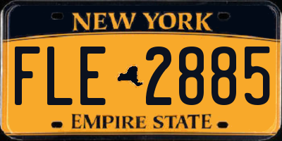 NY license plate FLE2885