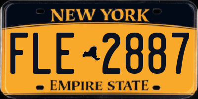 NY license plate FLE2887