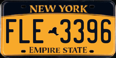 NY license plate FLE3396