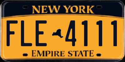 NY license plate FLE4111