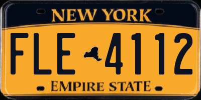 NY license plate FLE4112