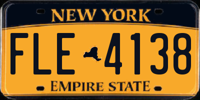 NY license plate FLE4138