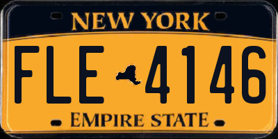 NY license plate FLE4146