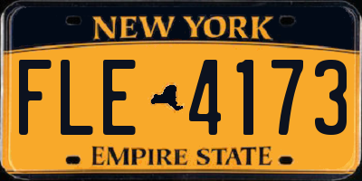 NY license plate FLE4173