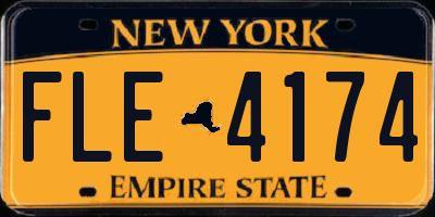 NY license plate FLE4174