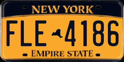 NY license plate FLE4186