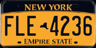 NY license plate FLE4236