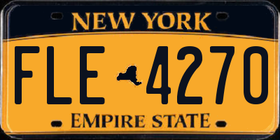 NY license plate FLE4270