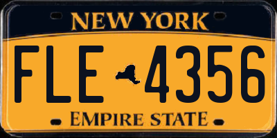NY license plate FLE4356