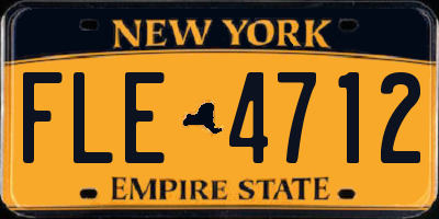 NY license plate FLE4712