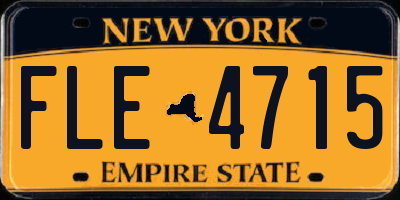 NY license plate FLE4715