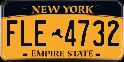 NY license plate FLE4732