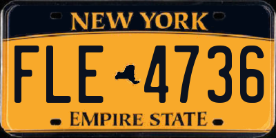 NY license plate FLE4736
