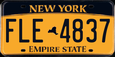 NY license plate FLE4837