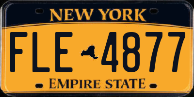 NY license plate FLE4877