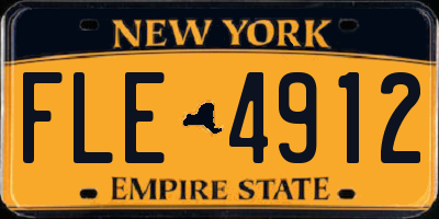 NY license plate FLE4912